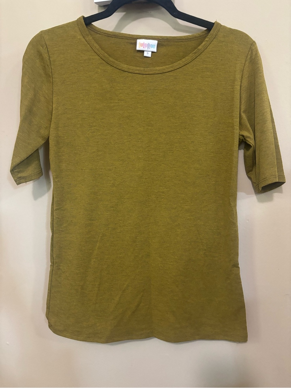 LuLaRoe Olive Green Short Sleeve Crewneck Tee